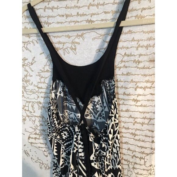 Flying Tomato SZ XS Boho Embroidered Maxi Dress Black Tribal.  x - Picture 8 of 11